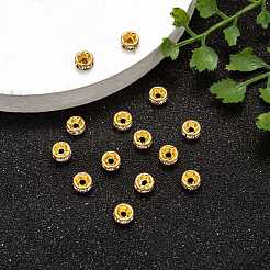 Brass Rhinestone Spacer Beads&nbsp;RB-A014-Z5mm-01G