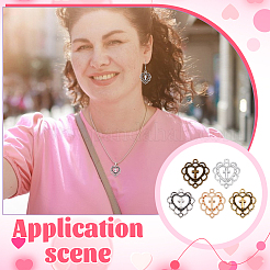100Pcs 5 Colors Tibetan Style Alloy Pendants&nbsp;FIND-PH0023-07