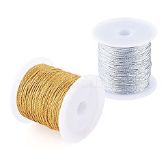 2 Rolls 2 Colors 15-Ply Round PET Metallic Thread&nbsp;MCOR-TA0001-03E