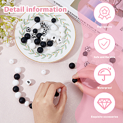 61Pcs 9 Style Silicone Beads&nbsp;SIL-HY0001-13