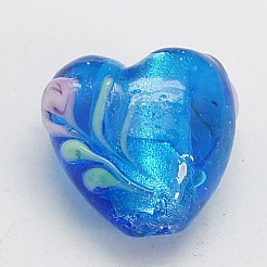 Valentine Gifts for Her Ideas Handmade Silver Foil Lampwork Beads&nbsp;FOIL-LHH022-M