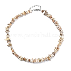 Natural Freshwater Shell Chip Beaded Necklaces&nbsp;NJEW-JN06271