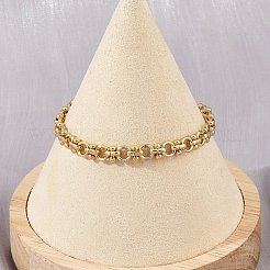 304 Stainless Steel Link Chain Bracelets for Women&nbsp;LS-BJEW-Z143-22G-01
