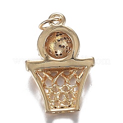 Brass Micro Clear Cubic Zirconia Pendants&nbsp;ZIRC-F120-034G