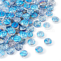 100Pcs 5 Styles Transparent Electroplated UV Plating Glass Beads&nbsp;GLAA-TA0003-19A