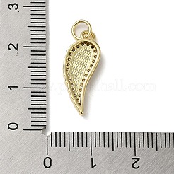 Brass Micro Pave Cubic Zirconia Pendants&nbsp;KK-Q808-28G
