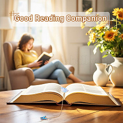 4Pcs 2 Styles 430 Stainless Steel & Alloy Bookmarks&nbsp;AJEW-TAC00112