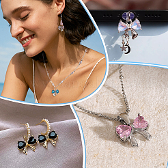 40Pcs 10 Colors Zinc Alloy & Rhinestone Charms&nbsp;FIND-PH0028-62P