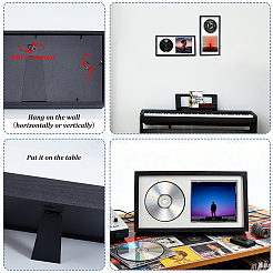 Wooden CD Display Stands with Glass&nbsp;ODIS-WH0108-098