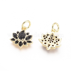 Brass Micro Pave Cubic Zirconia Charms&nbsp;X-ZIRC-G161-22