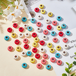 60Pcs 5 Colors Dyed Synthetic Turquoise European Beads&nbsp;SPDL-AR0001-04
