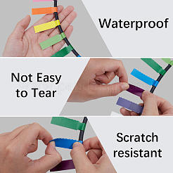 10Pcs 10 Colors Paper Self-Adhesive Stickers&nbsp;DIY-SP0006-12