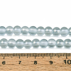 Frosted Transparent Glass Bead Strands&nbsp;GLAA-P065-6mm-10
