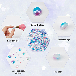 86G 14 Style Imitation Pearl Acrylic Cabochons&nbsp;OACR-OC0002-05