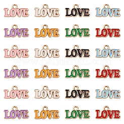 48Pcs 8 Colors Valentine's Day Theme Alloy Enamel Pendants&nbsp;ENAM-FS0002-51
