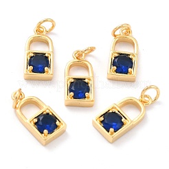 Real 18K Gold Plated Brass Micro Pave Cubic Zirconia Charms&nbsp;ZIRC-L100-080G