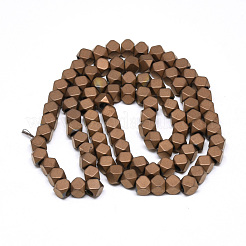 Electroplate Non-magnetic Synthetic Hematite Beads Strands&nbsp;G-Q486-89G