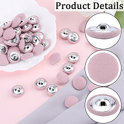50Pcs 1-Hole Cloth Buttons&nbsp;DIY-GF0008-50B