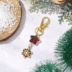 Christmas Theme Alloy Enamel with Rhinestone Pendant Decoration&nbsp;KEYC-JKC00977-01
