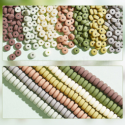 7 Strands 7 Colors Handmade Polymer Clay Beads Strands&nbsp;CLAY-AR0001-34