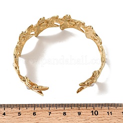 Hammered 304 Stainless Steel Cuff Bangles&nbsp;BJEW-D384-01G