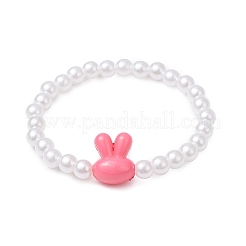 Easter Rabbit Acrylic Beaded Stretch Bracelets&nbsp;BJEW-JB11292