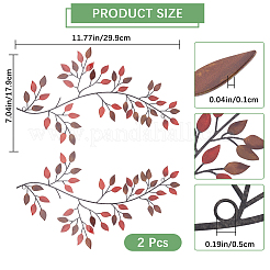 Iron Leaves Branch  Wall Decorations&nbsp;AJEW-WH0513-30B