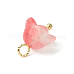 Transparent Spray Painted Glass Charms&nbsp;PALLOY-TA00091