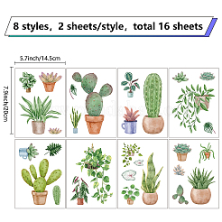 16 Sheets 8 Styles Waterproof PVC Wall Stickers&nbsp;DIY-WH0345-017