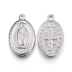 Non-Tarnish 304 Stainless Steel Lady of Guadalupe Pendants&nbsp;STAS-H363-03