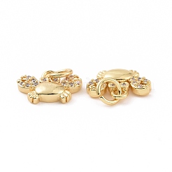 Brass Micro Pave Cubic Zirconia Pendants&nbsp;KK-A181-VB780-2