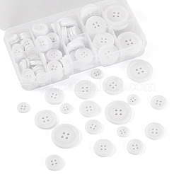 136Pcs 5 Style Resin Buttons&nbsp;RESI-TA0004-09B