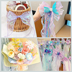 3 Rolls 3 Colors Polyester Organza Ribbon&nbsp;PAAG-CY0001-03B