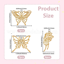 20Pcs 3 Styles Zinc Alloy Open Back Bezel Pendants&nbsp;FIND-SP0005-70