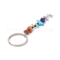 Natural Gemstone Chips Keychains&nbsp;KEYC-JKC00474-01