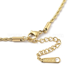 Ion Plating(IP) 304 Stainless Steel Rope Chain Necklace for Men Women&nbsp;NJEW-M200-04G