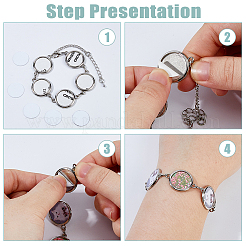 4 Sets Sublimation Blank Alloy Bracelet Making&nbsp;BJEW-FH0001-10C