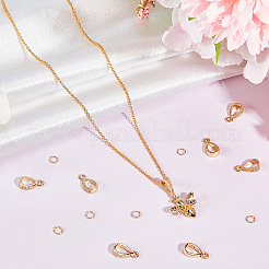 16Pcs Brass Pave Clear Cubic Zirconia Teardrop Tube Bails&nbsp;KK-BBC0008-61