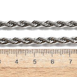 Tarnish Resistant Trendy Men's 304 Stainless Steel Rope Chain Necklaces&nbsp;NJEW-M072-D-02
