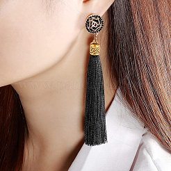 Alloy Tibetan Style Cord Ends&nbsp;TIBEB-PH0004-47AG