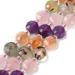 Natural Amethyst & Prehnite & Rose Quartz & Citrine Beads Strands&nbsp;G-B153-A12