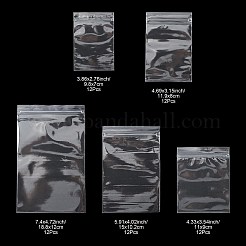 60Pcs 5 Styles Polypropylene Zip Top Bags&nbsp;OPP-FS0001-21