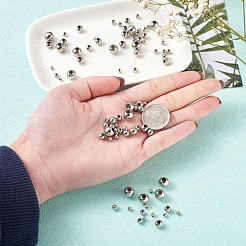Round 304 Stainless Steel Beads&nbsp;STAS-MP0001-01P