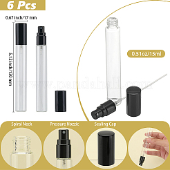 6Pcs Empty Portable Glass Spray Bottles&nbsp;CON-DJ0001-06A