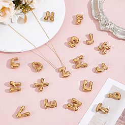 26Pcs 26 Styles Chubby Stainless Steel Pendants&nbsp;STAS-ME0003-30G