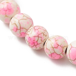 Dyed Synthetic Turquoise Beads Stretch Bracelets for Women Men&nbsp;BJEW-JB13575