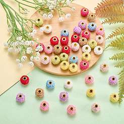 50Pcs 10 Colors Polyester European Beads&nbsp;FIND-SZ0019-29