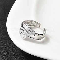 304 Stainless Steel Open Cuff Rings&nbsp;RJEW-H261-20P