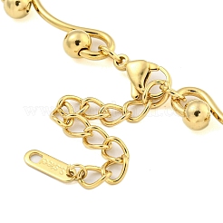 Ion Plating(IP) 304 Stainless Steel Ball Link Necklaces for Women&nbsp;NJEW-S426-08G