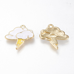 Alloy Enamel Pendants&nbsp;X-ENAM-M043-01G-02-RS